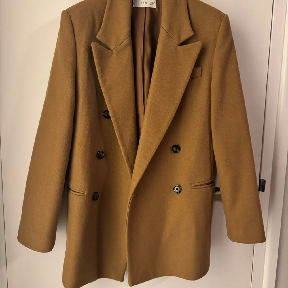 Mango wool blend Tan Blazer - Picture 8 of 9